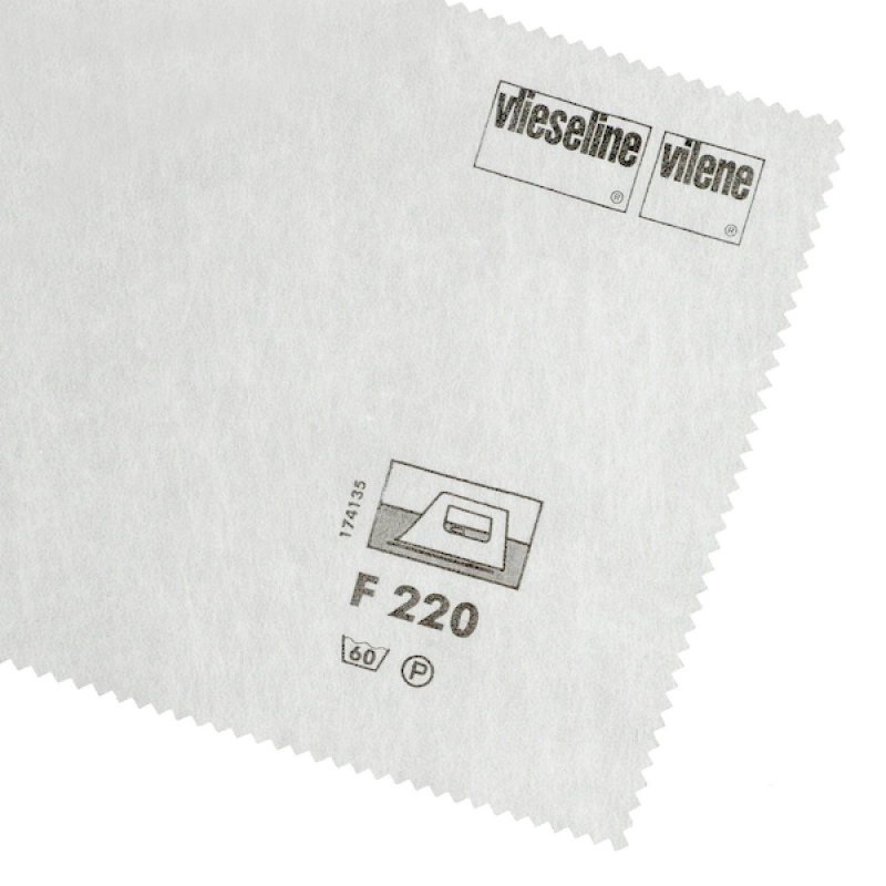 Vlieseline Interlining: H220/304 Medium, Iron-on (W 90cm) White
