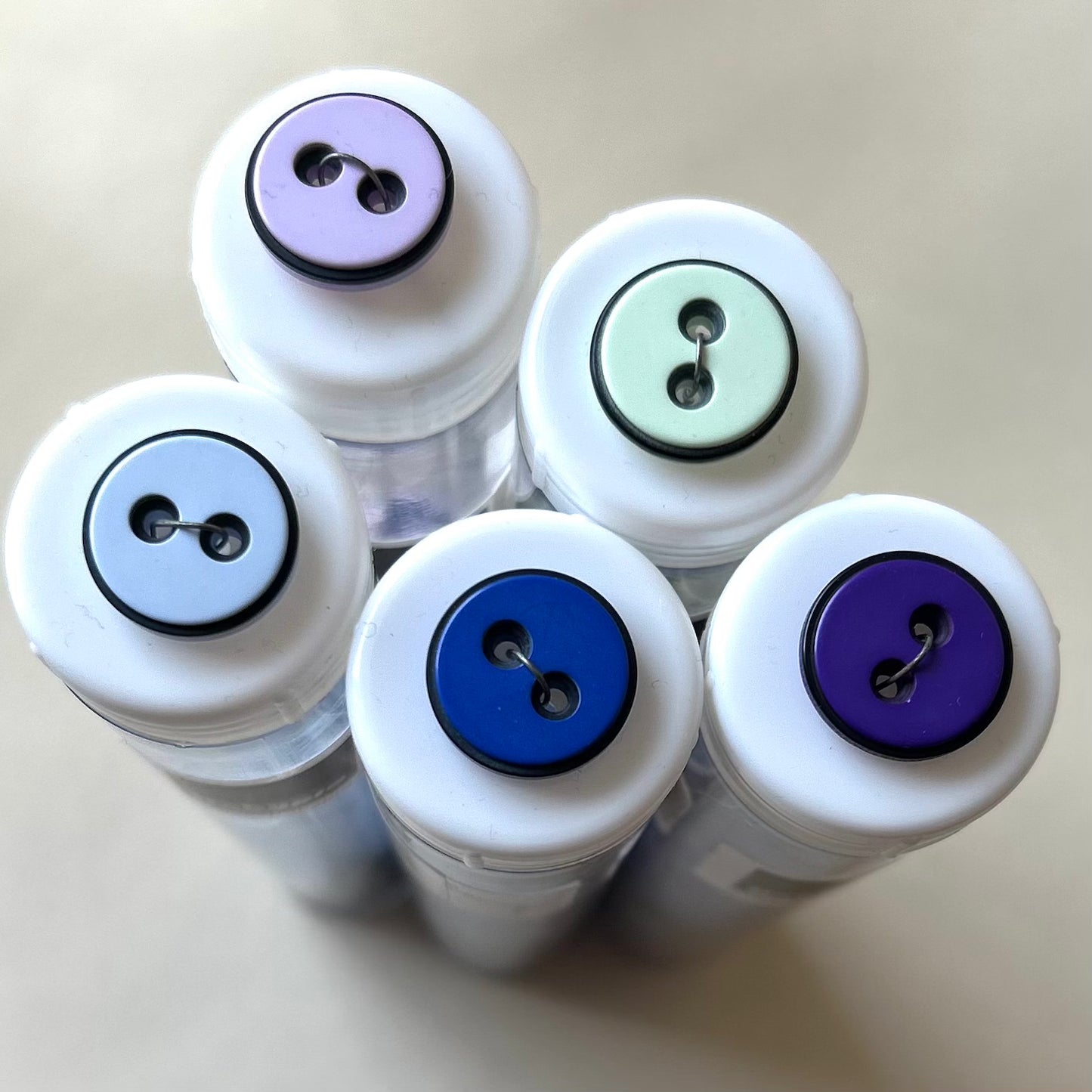 Buttons: Black Rim Polyester Button