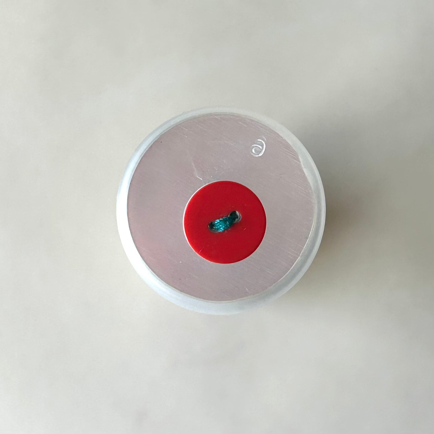 Buttons: Red 2-Hole Button (with white underside) 12.5mm