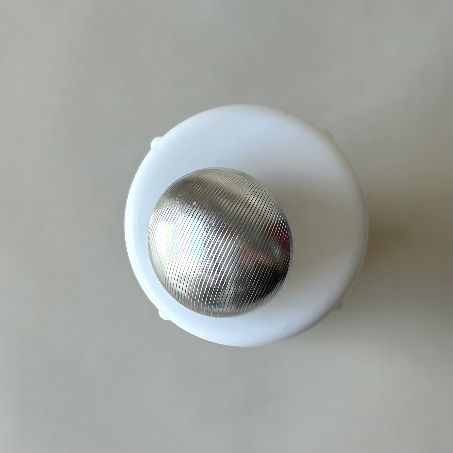 Buttons: Textured Silver Shank Button 24mm