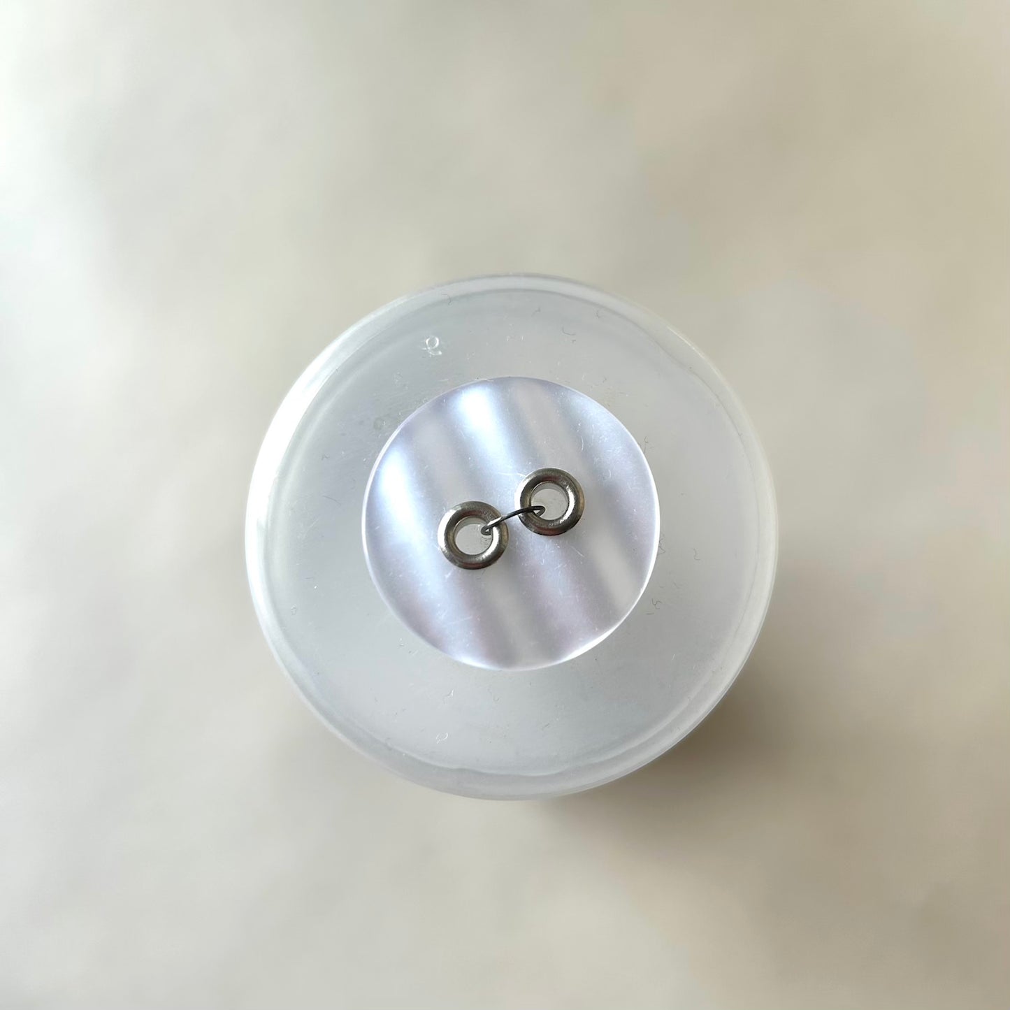 Buttons: White Plastic 2-Hole Button 32mm