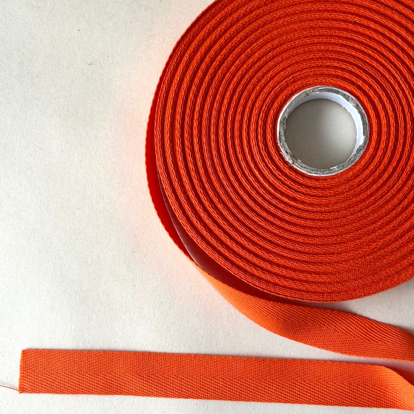 Herringbone Tape: Orange Cotton 20mm