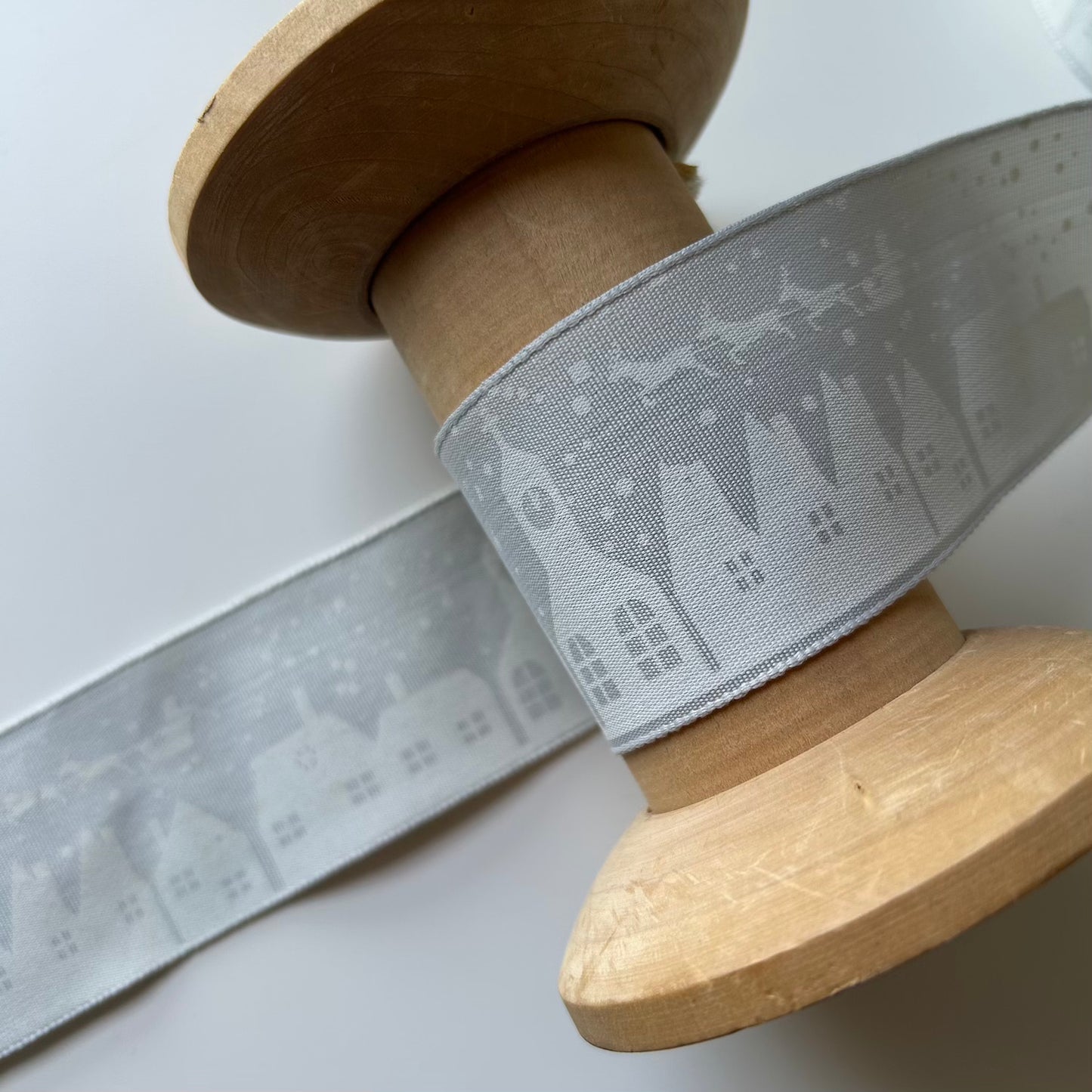 Festive Ribbon: Across the Rooftops Grosgrain Ribbon 50mm