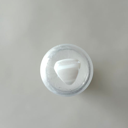 Buttons: White Pearlescent Triangular Shank Button 9mm