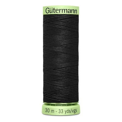 Gutermann Black Top Stitch Thread 30m (000)