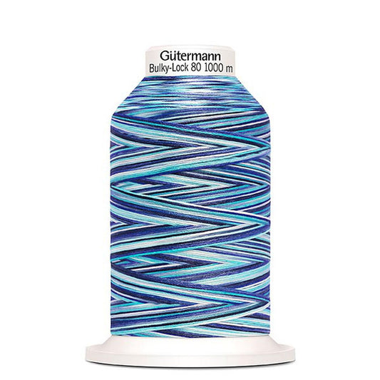 Gutermann Bulky-Lock 80 1000m Blue Multicolour (9957)