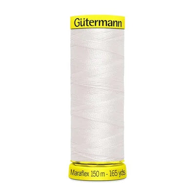 Gutermann Ivory Maraflex Stretchy Sewing Thread 150m (111)