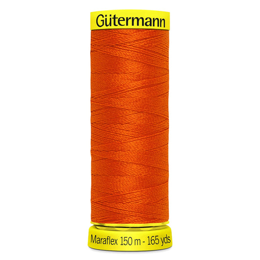 Gutermann Dark Orange Maraflex Stretchy Sewing Thread 150m (351)