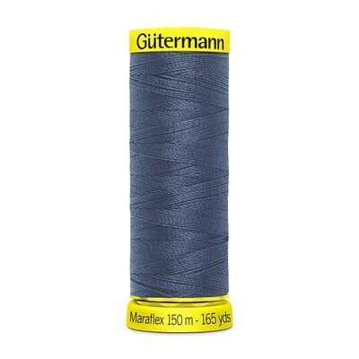Gutermann Blue Grey Maraflex Stretchy Sewing Thread 150m (112)