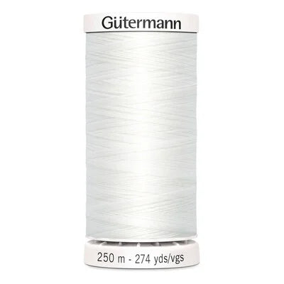 Gutermann White Sew All Thread 250m (800)