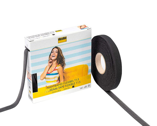 Vlieseline Seam Tape T15 Flexible (W 15mm) Black