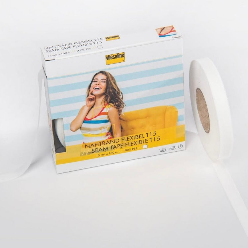 Vlieseline Seam Tape T15 Flexible (W 15mm) White