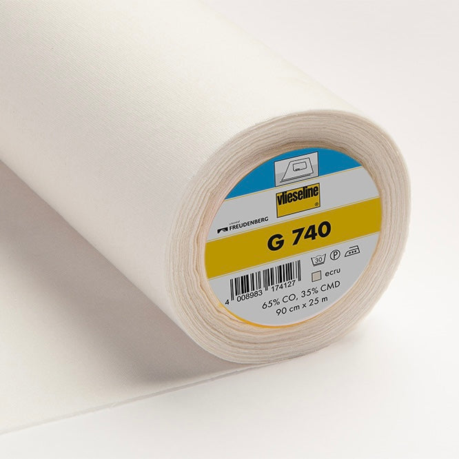 Vlieseline Interlining: G740 Medium: Brushed Cotton: Woven (W 90cm) Ecru