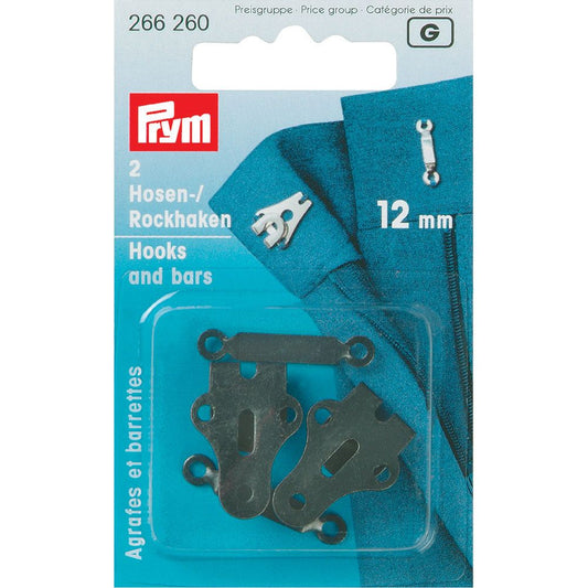 Prym: Trouser & Skirt Hooks/Bars 12mm: