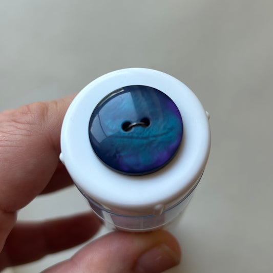 Buttons: Large Navy Pearlescent Shiny Finish Button