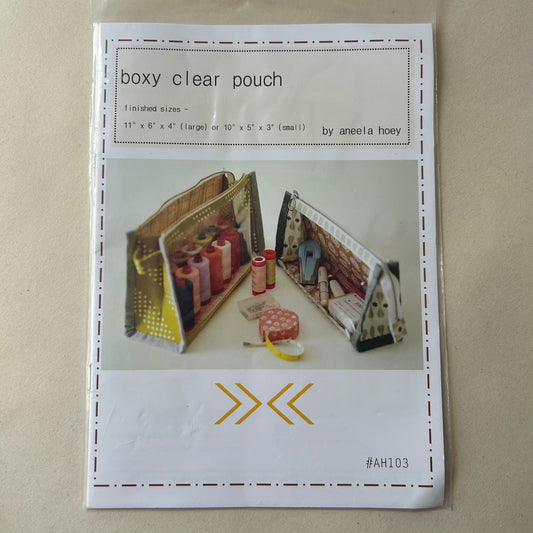By Aneela Hoey: Boxy Clear Pouch: Paper Pattern
