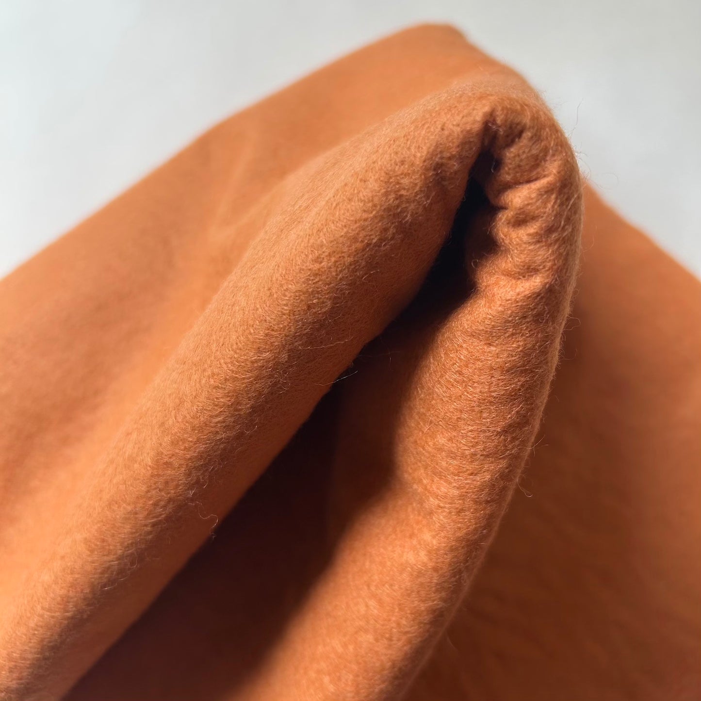 Felt: Wool Mix 92cm wide Rust and Meadow Colours.