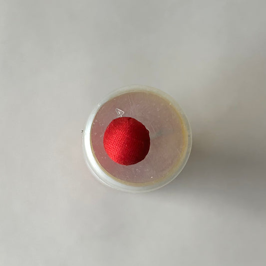 Buttons: Red Satin Cover Button (Shank) 12mm