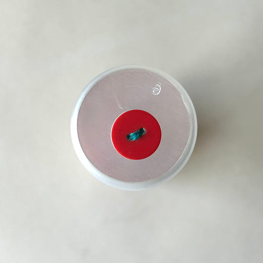 Buttons: Red 2-Hole Button (with white underside) 12.5mm