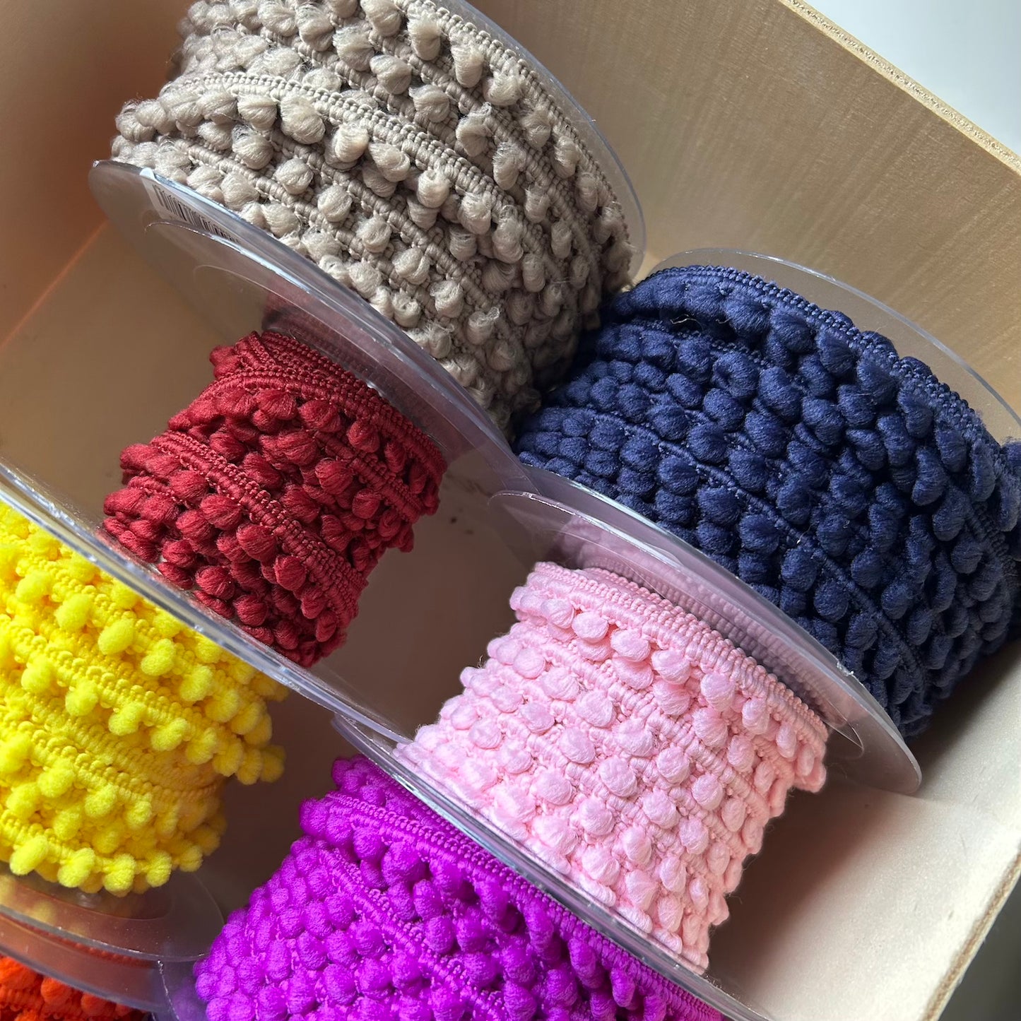 6mm Pom Pom Trim Assorted Colours