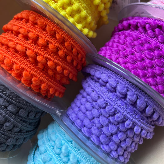 6mm Pom Pom Trim Assorted Colours
