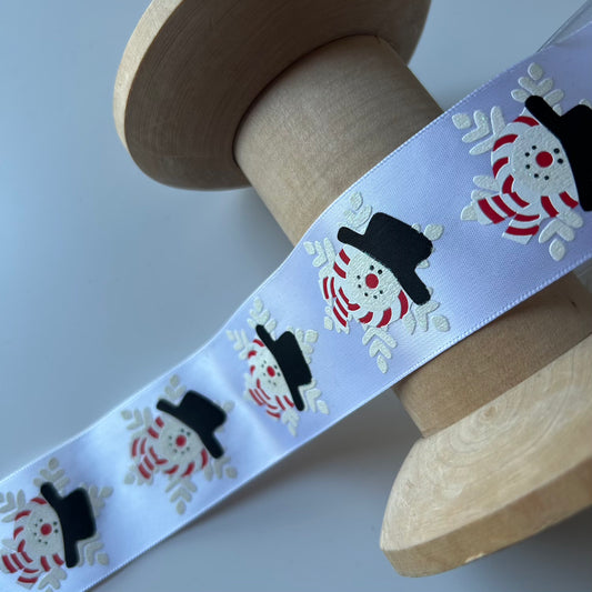 Satin Ribbon: Jolly Snowman Ribbon 40mm