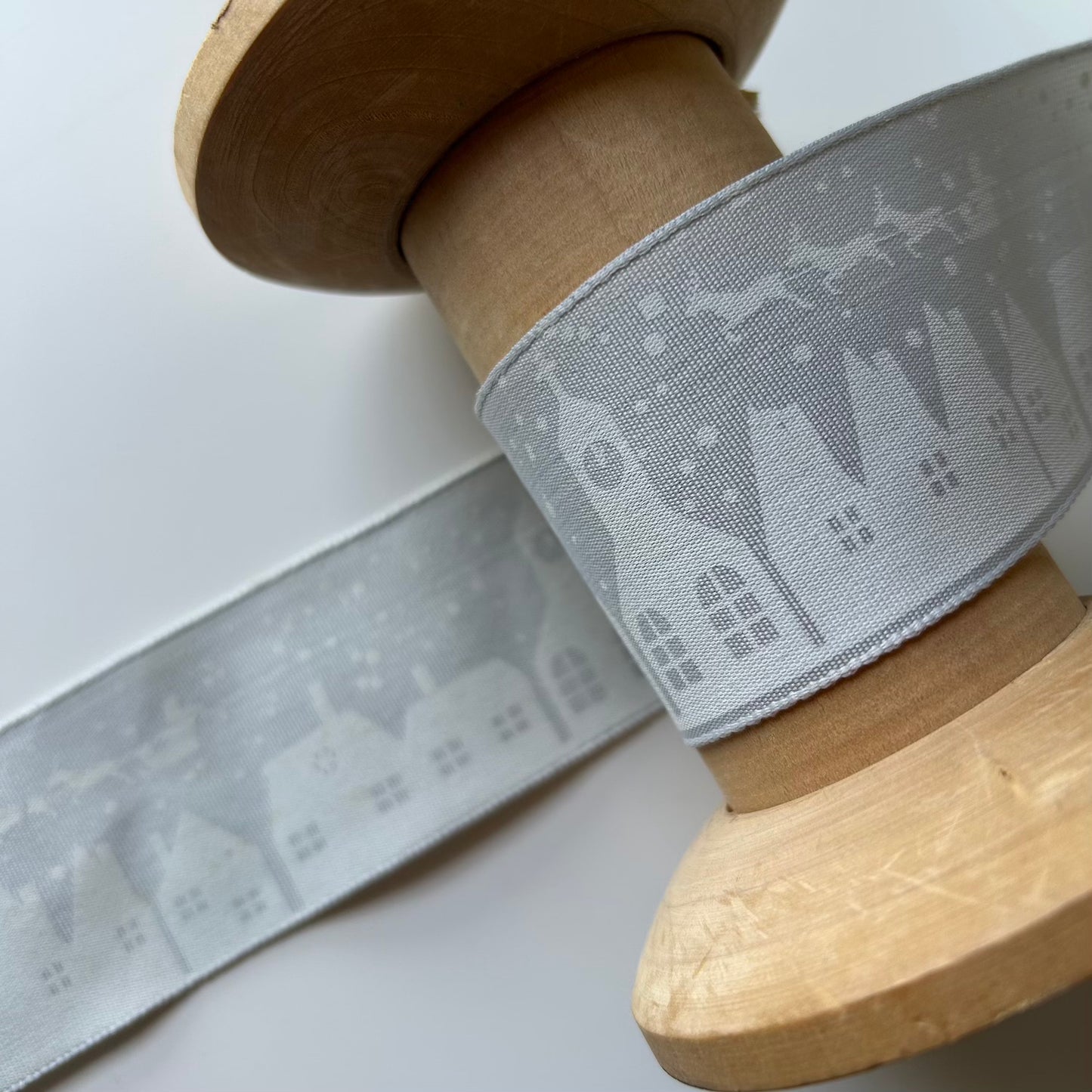 Festive Ribbon: Across the Rooftops Grosgrain Ribbon 50mm