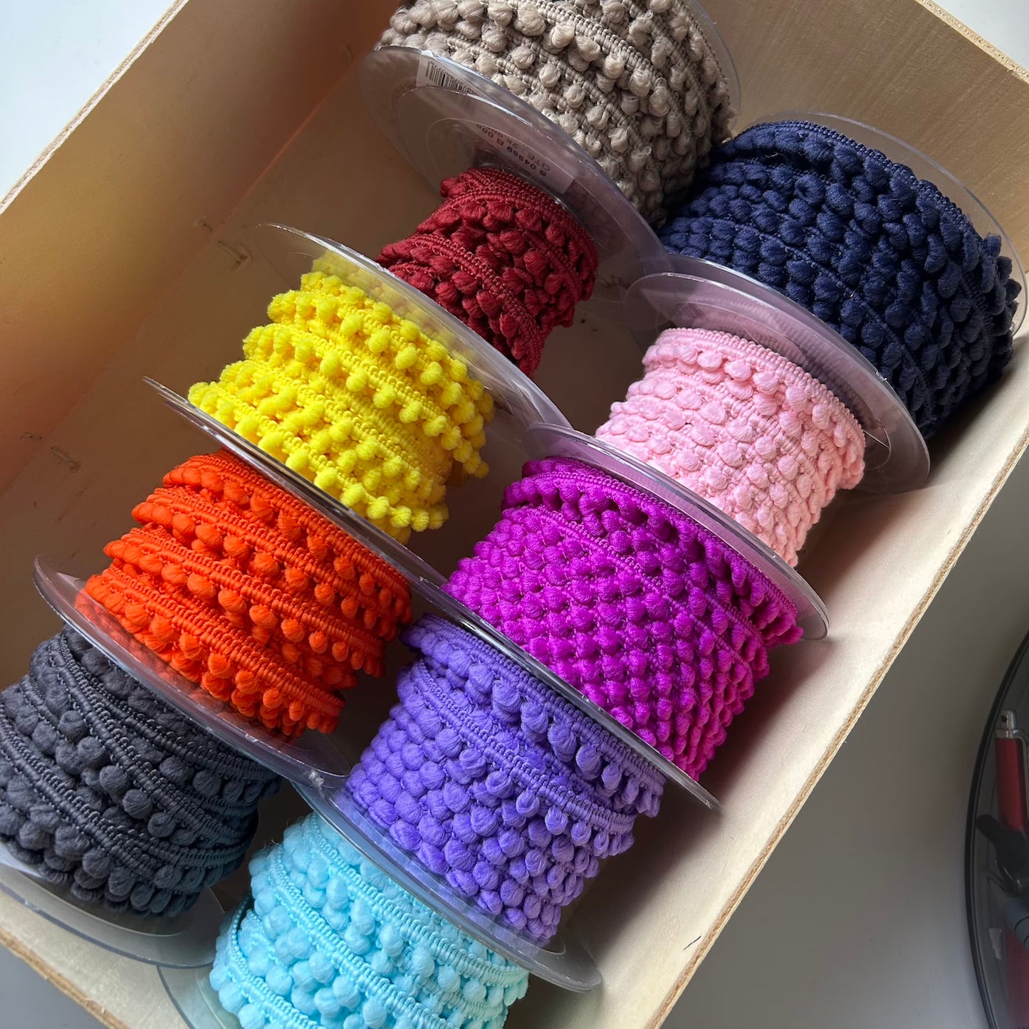 6mm Pom Pom Trim Assorted Colours